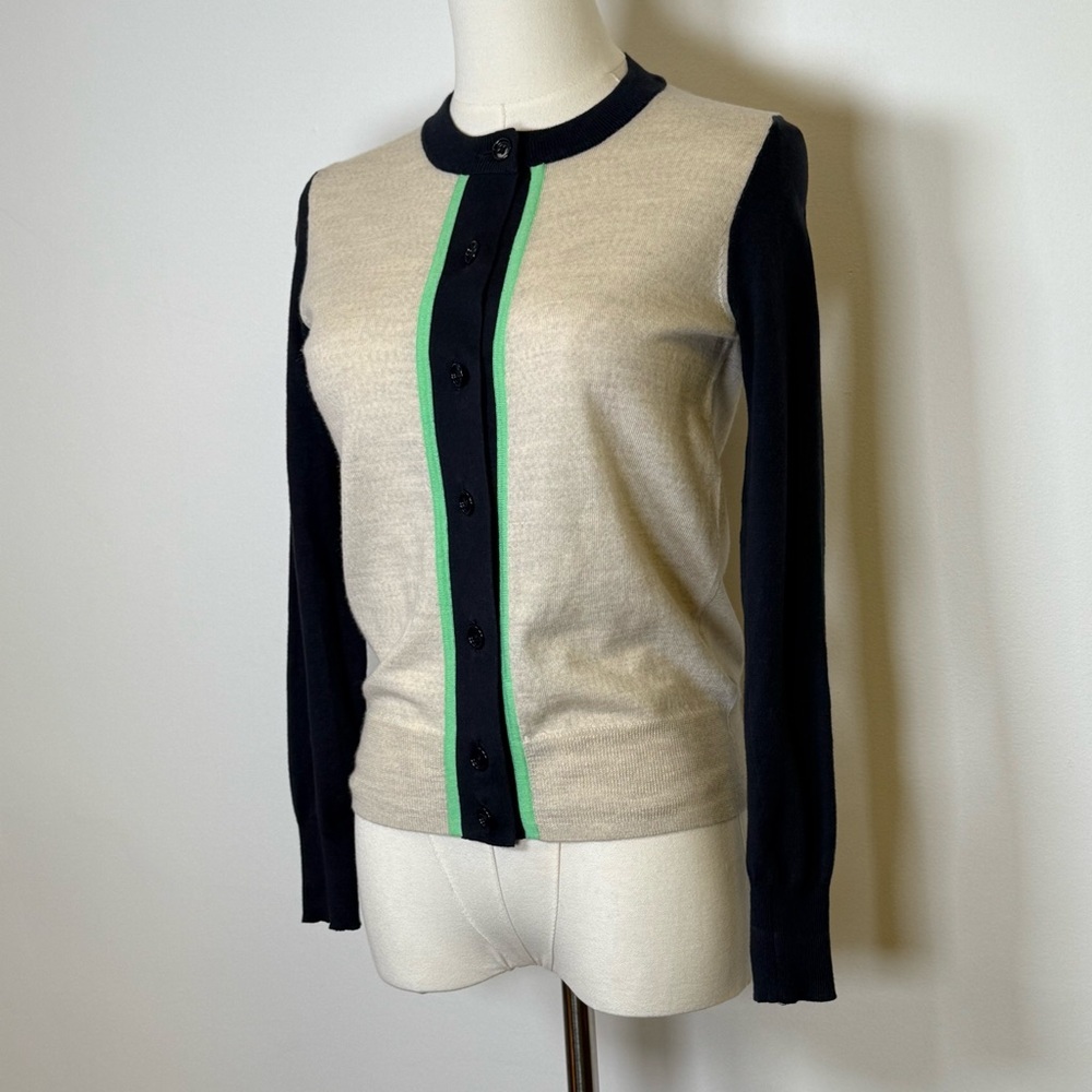 J.Crew Cotton Merino Wool Blend Crewneck Cardigan Sweater Women’s Size XXS - Picture 4 of 10